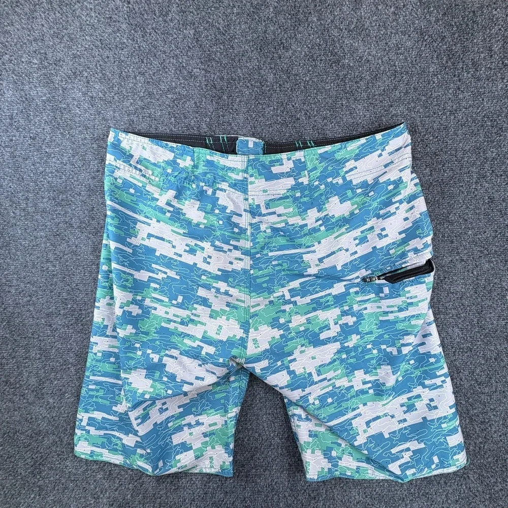 Split Co‎ Board Shorts Mens 37x9.5 Multi Camouflage Beachwear Drawstring Waist